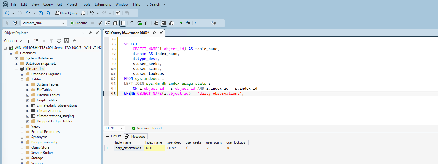 Heap confirmed before indexing